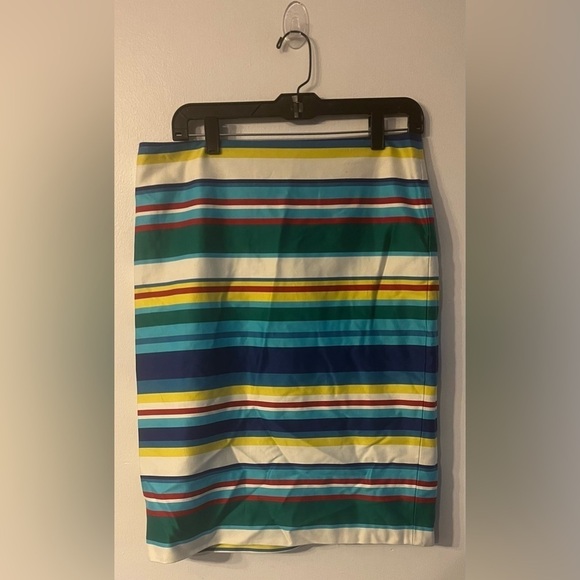 Talbots Women's Multicolor Striped Pencil Skirt Size 10 Knee Length NWT - Picture 1 of 6